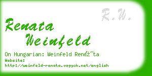 renata weinfeld business card